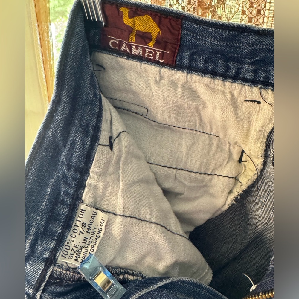 VTG Pre Loved Striped Camel Denim Pants - Picture 3 of 7